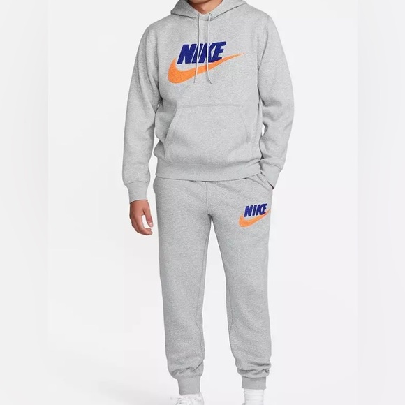 nike orange and grey tracksuit